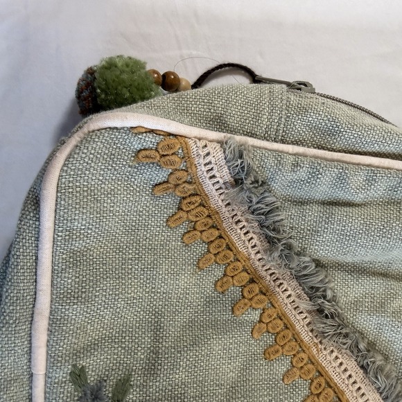 Earth Bound Embroidered Backpack Purse Boho Retro - Picture 3 of 9